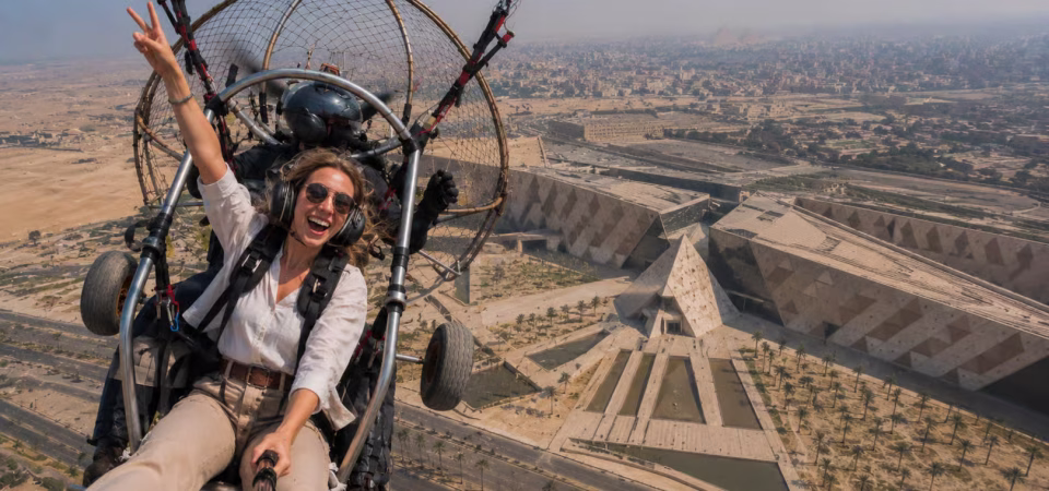 Paramotor Flight Over the Pyramids of Giza | Fly Above Egypt’s Greatest Wonder