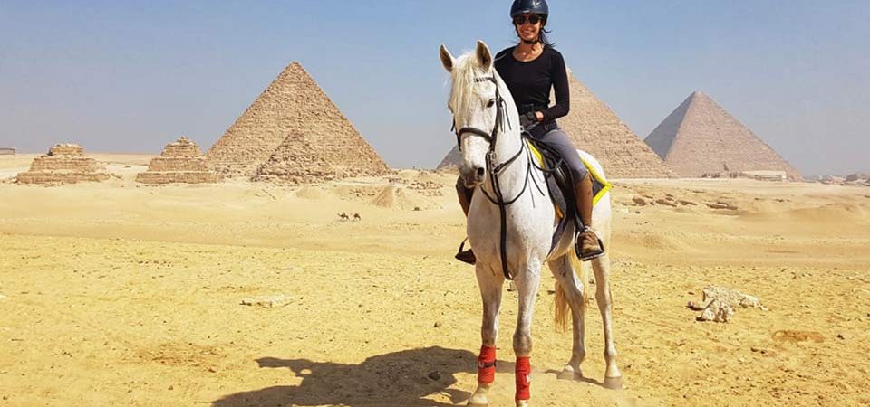 Arabian Horse Riding Around the Giza Pyramids